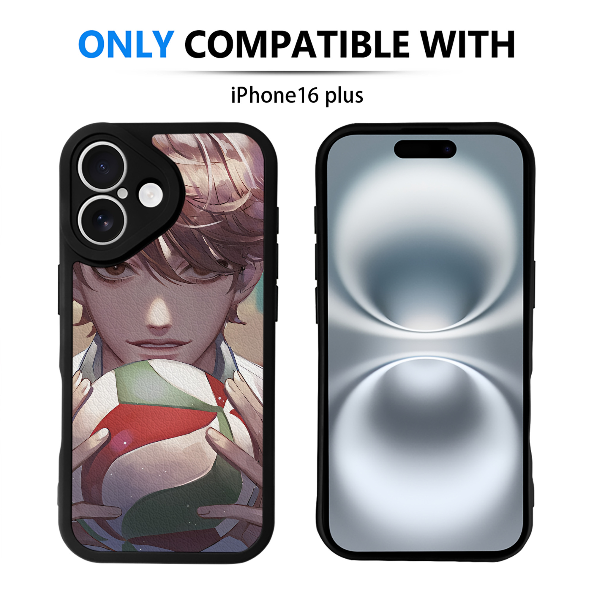 （画像用） ハイキュー!! Haikyu!! 【iPhone 16シリーズ対応】シリコンスマホケース（レザー調） 材質：シリコン
